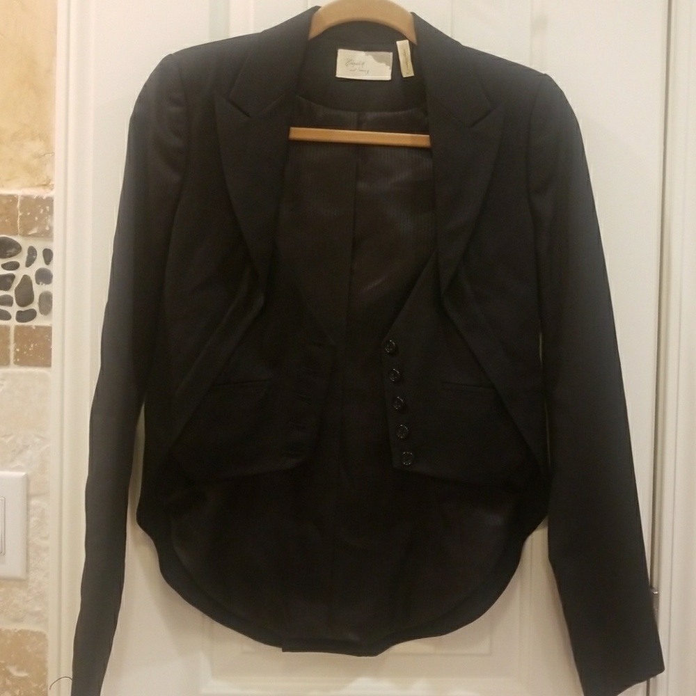 BNWOT black jacket w/ vest sz 2